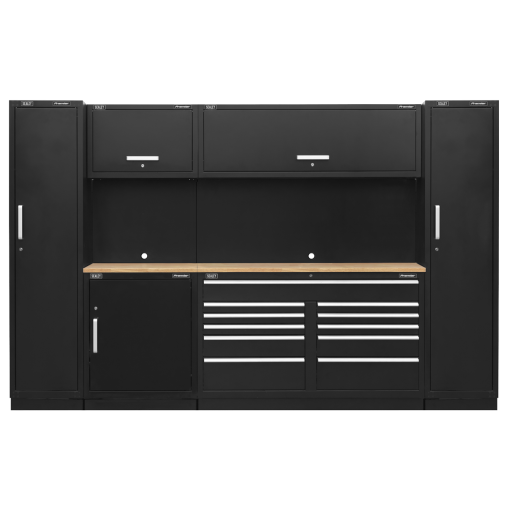 Premier 3.3m Storage System – Pressed Wood Worktop