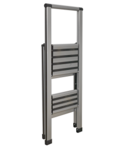 Aluminium Professional Folding Step Ladder 2-Step 150kg Capacity