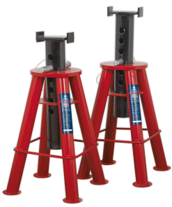 Axle Stands (Pair) 10tonne Capacity per Stand - Red