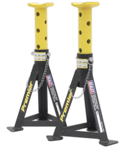 Axle Stands (Pair) 3tonne Capacity per Stand - Yellow