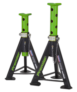 Axle Stands (Pair) 6tonne Capacity per Stand - Green