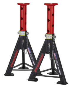 Axle Stands (Pair) 6tonne Capacity per Stand - Red