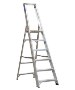 Aluminium Step Ladder 6-Tread Industrial BS 2037/1