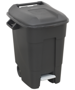 Refuse/Wheelie Bin with Foot Pedal 100L - Black