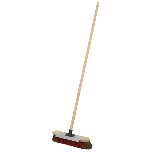 Heavy-Duty Stiff/Hard Bristle Broom with Scraper 16″(405mm)