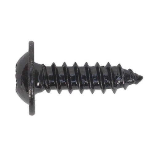 Self Tapping Screw 4.8 x 16mm Flanged Head Black Pozi Pack of 100