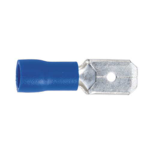 Push-On Terminal 6.3mm Male Blue Pack of 100