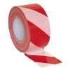 Hazard Warning Barrier Tape 80mm x 100m Red/White Non-Adhesive