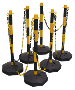 Black/Yellow Post & Chain Kit 25m