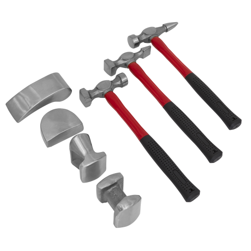 Panel Beating Set 7pc Drop-Forged Fibreglass Shafts