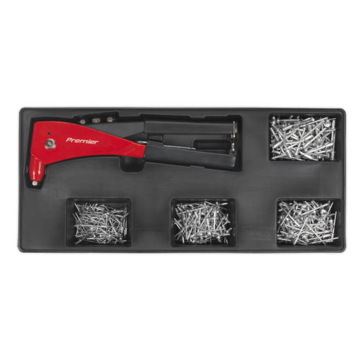 Tool Tray with Riveter & 400 Assorted Rivet Set