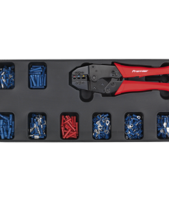 Tool Tray with Ratchet Crimper & 325 Assorted Insulated Terminal Set