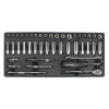 Tool Tray with Socket Set 43pc 1/4"Sq Drive