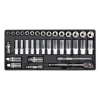 Tool Tray with Socket Set 35pc 3/8"Sq Drive