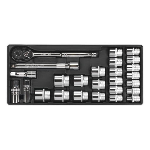 Tool Tray with Socket Set 26pc 1/2″Sq Drive