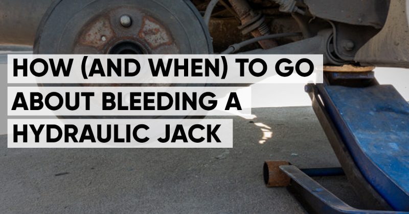 bleeding a hydraulic jack